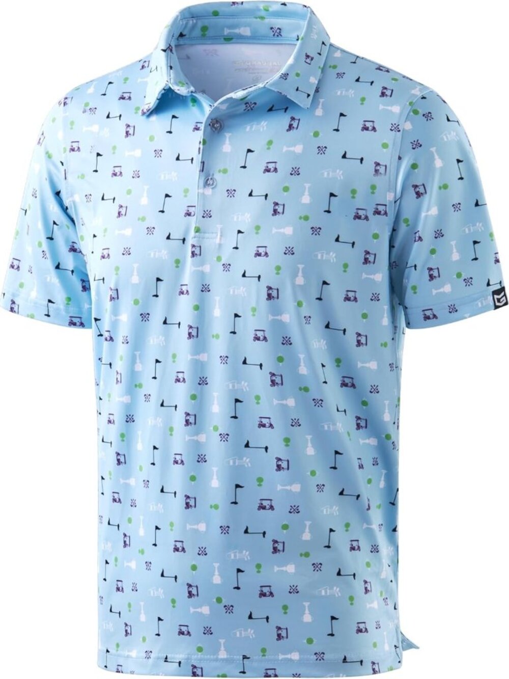 Men's Golf_collection Flowers Golf Shirt Short Sleeve Dry Fit Moisture Wicking